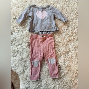 H&M Gray and Pink Kids Matching Set
